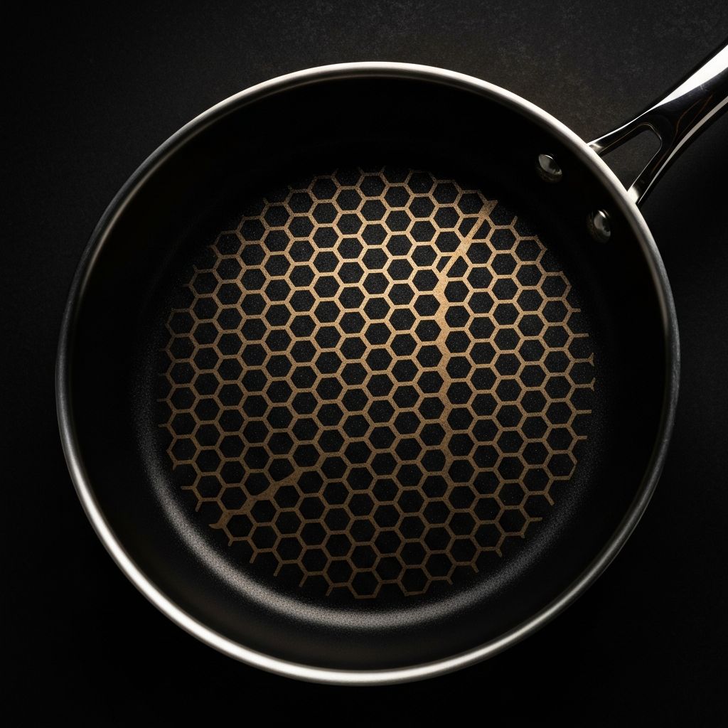 Gordon Ramsay Cookware premium hybrid pan with hexagonal grid surface